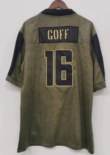 Jared Goff Detroit Lions military salute to service Jersey