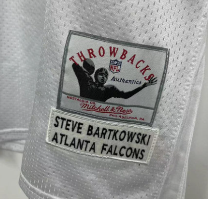 Steve Bartkowski Atlanta Falcons Jersey Mitchell & Ness white