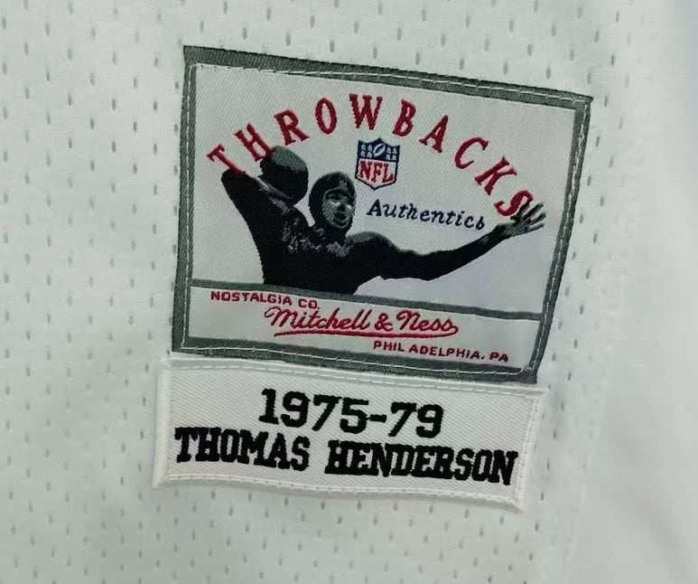 Thomas Hollywood Henderson Dallas Cowboys Official NFL Custom Mitchell & Ness Jersey white