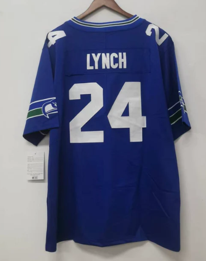 Marshawn Lynch Seattle Seahawks Jersey Mitchell & Ness blue