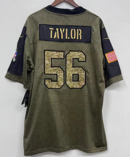 Lawrence Taylor New York Giants military salute to service Jersey