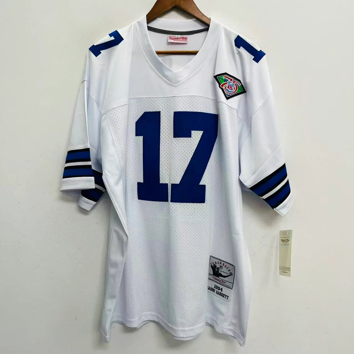 Jason Garrett Dallas Cowboys 1994 Official NFL Jersey white Mitchell & Ness