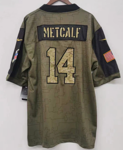 DK Metcalf Seattle Seahawks military salute to service Nike Jersey
