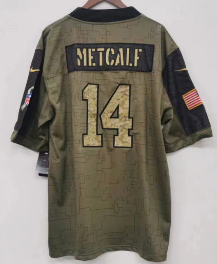 DK Metcalf Seattle Seahawks military salute to service Nike Jersey