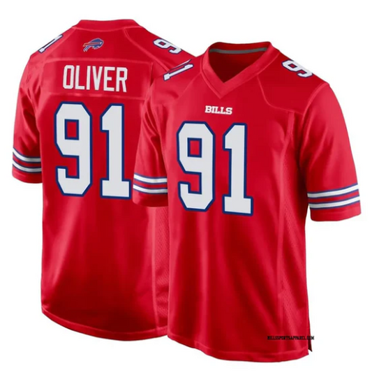 Ed Oliver Buffalo Bills NFL official Nike Jersey red