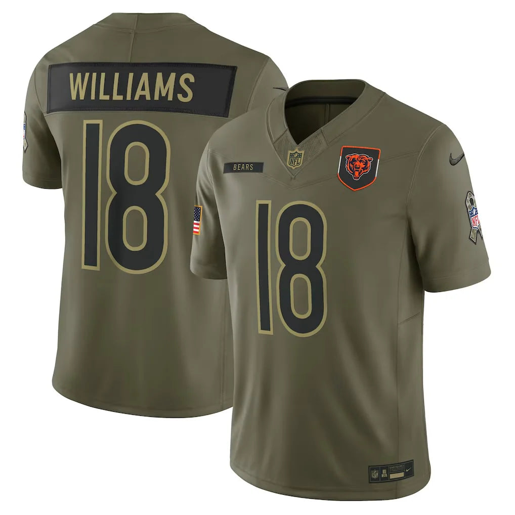 Caleb Williams Chicago Bears Official NFL Nike Salute to Service Jersey