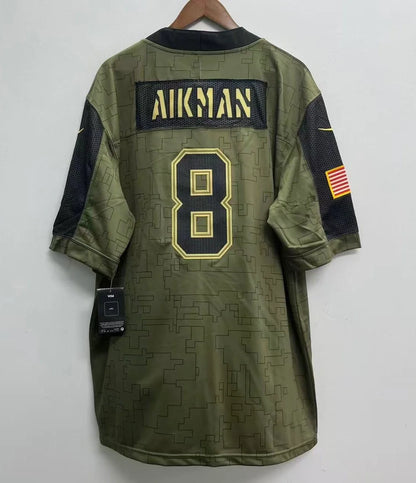 Troy Aikman Dallas Cowboys military salute to service Official NFL Nike Jersey