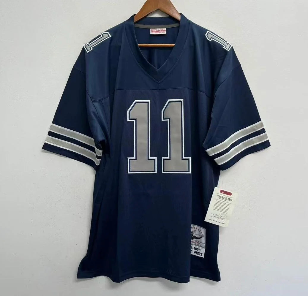 Danny White Dallas Cowboys Official NFL Jersey Mitchell & Ness dark blue