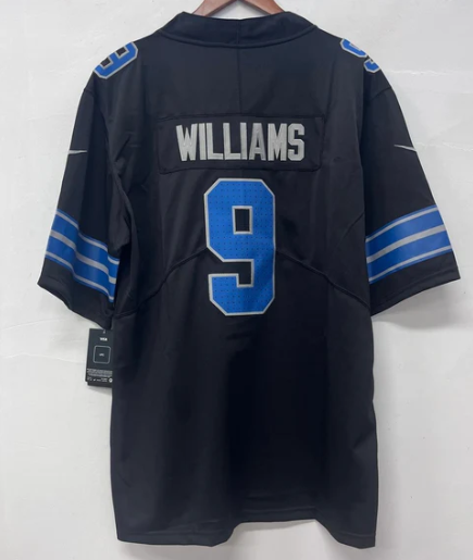Jameson Williams Detroit Lions Official 2024 Nike Jersey black