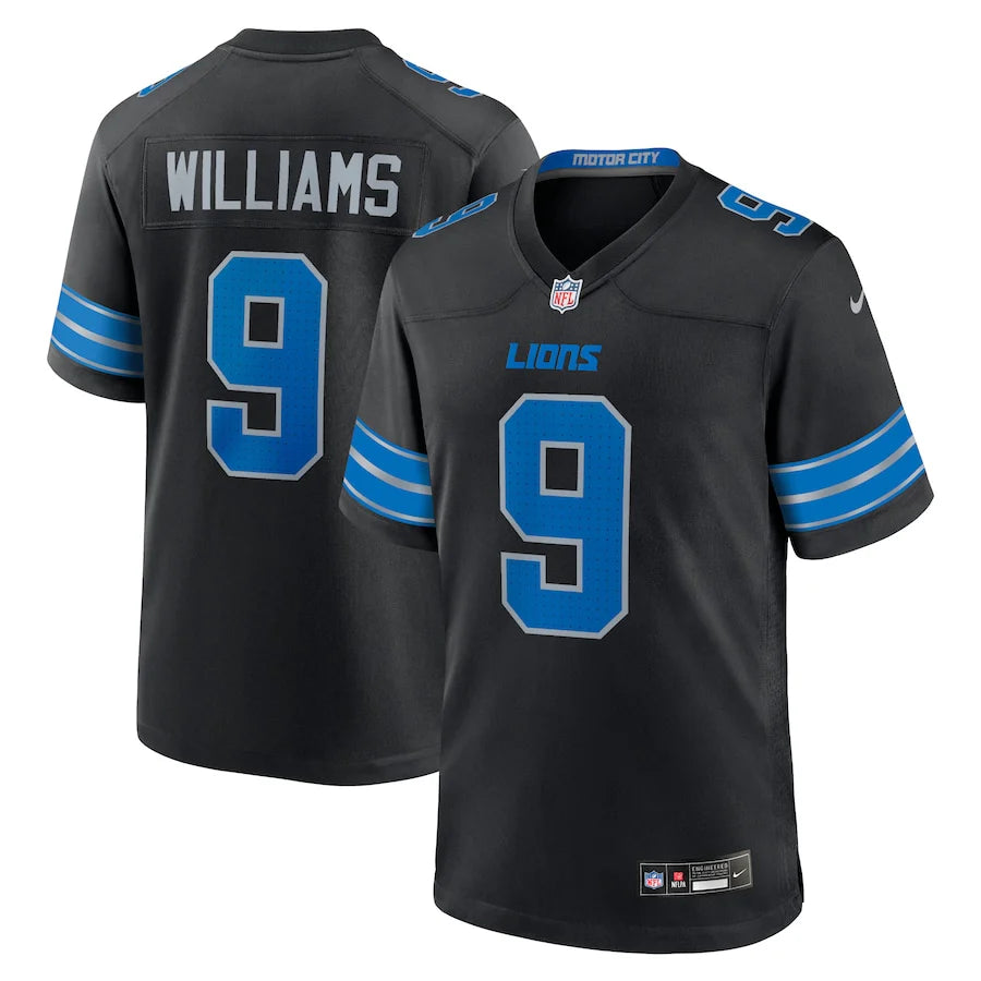 Jameson Williams Detroit Lions Official 2024 Nike Jersey black