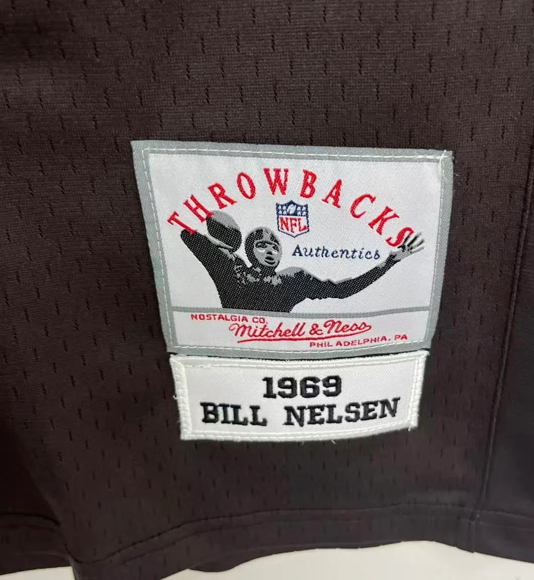 Bill Nelsen 1969 Cleveland Browns Official NFL Mitchell & Ness Jersey