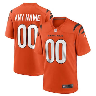 Cincinnati Bengals Any Name & Number customized YOUTH KIDS Official NFL Jersey Orange