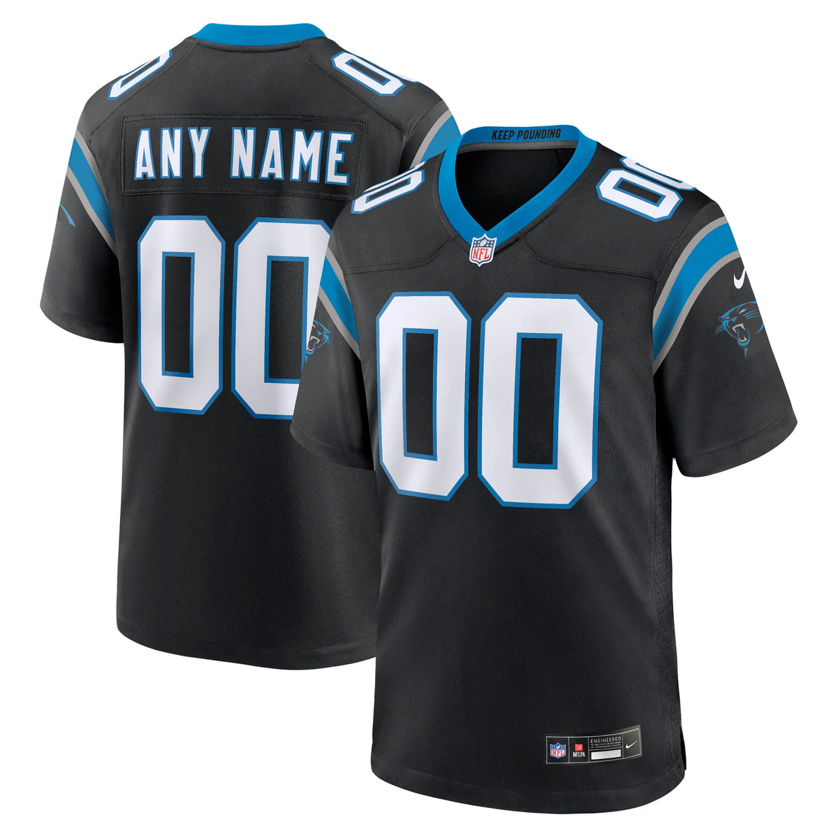 Any name & Number Carolina Panthers Official NFL Nike customized jersey