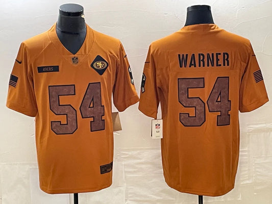 Fred Warner San Francisco 49ers Nike NFL Salute to Service Jersey