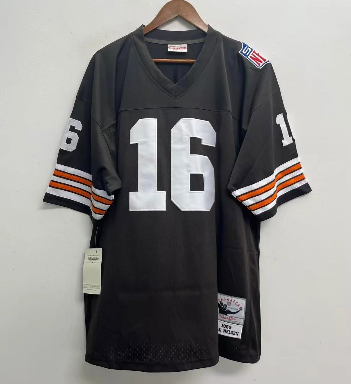 Bill Nelsen 1969 Cleveland Browns Official NFL Mitchell & Ness Jersey