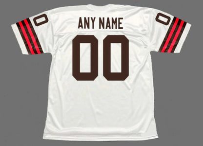 Any name & Number Classic Cleveland Browns white NFL Mitchell & Ness custom made jersey