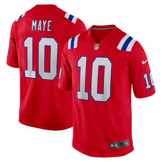 Drake Maye New England Patriots NFL Official NIKE Jersey Red