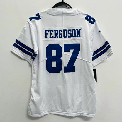 Jake Ferguson YOUTH KIDS Dallas Cowboys Official NFL Jersey white