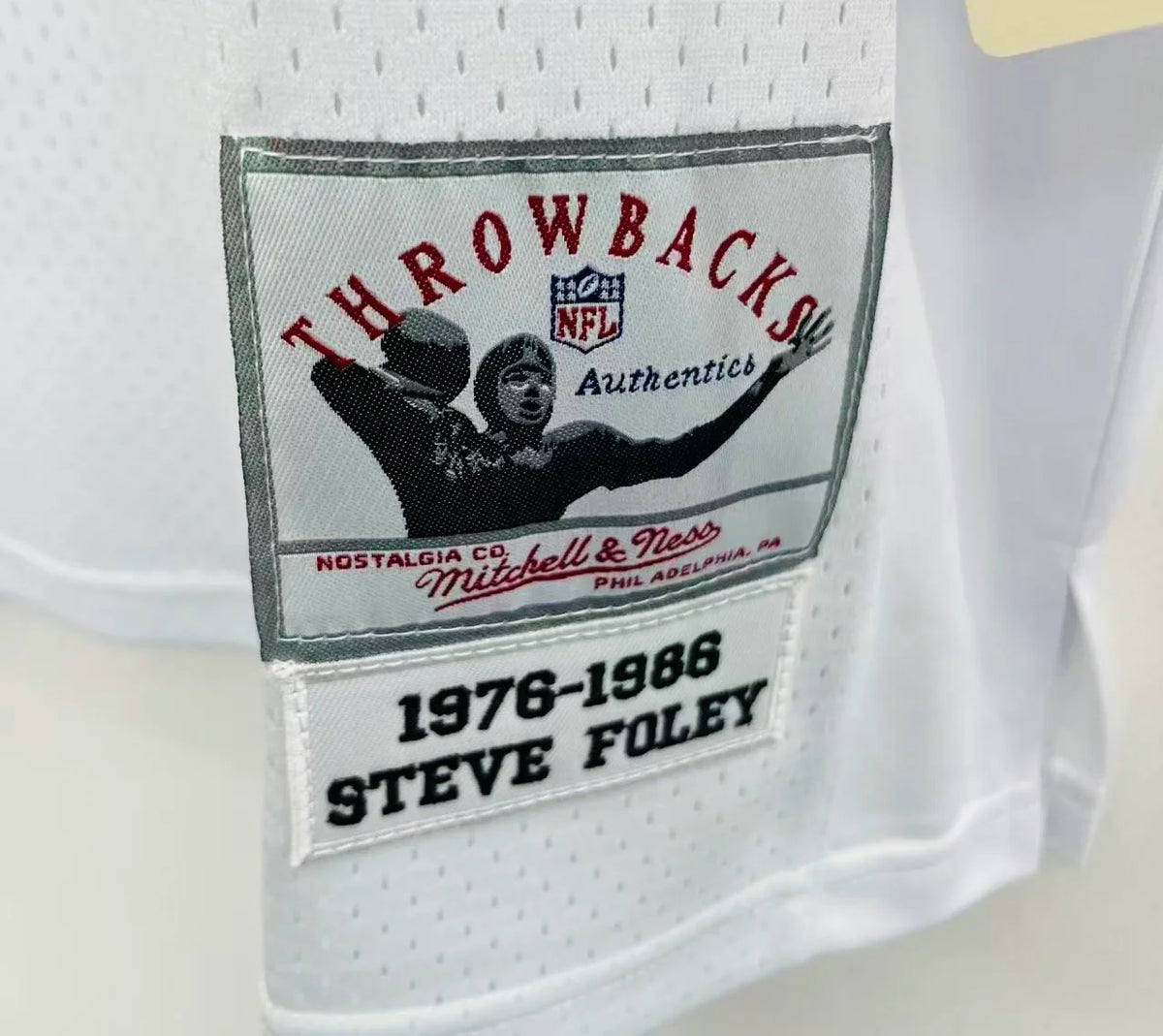 Steve Foley Denver Broncos NFL Mitchell & Ness Jersey white
