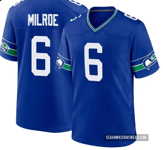 Jalen Milroe YOUTH KIDS Seattle Seahawks Official NFL Nike Classic Retro Jersey