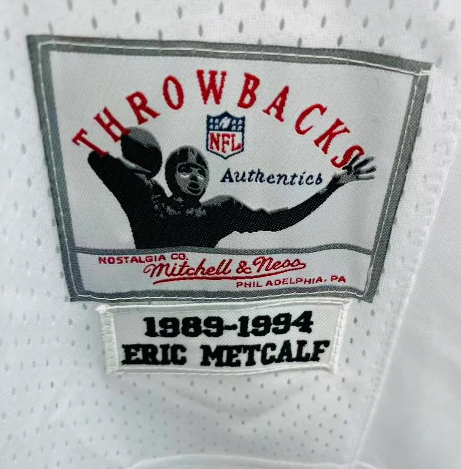 Eric Metcalf Cleveland Browns Official NFL Mitchell & Ness Jersey white