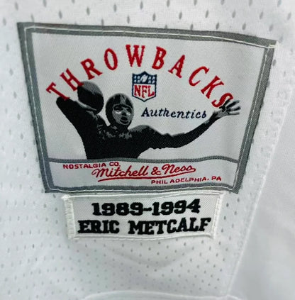 Eric Metcalf Cleveland Browns Official NFL Mitchell & Ness Jersey white