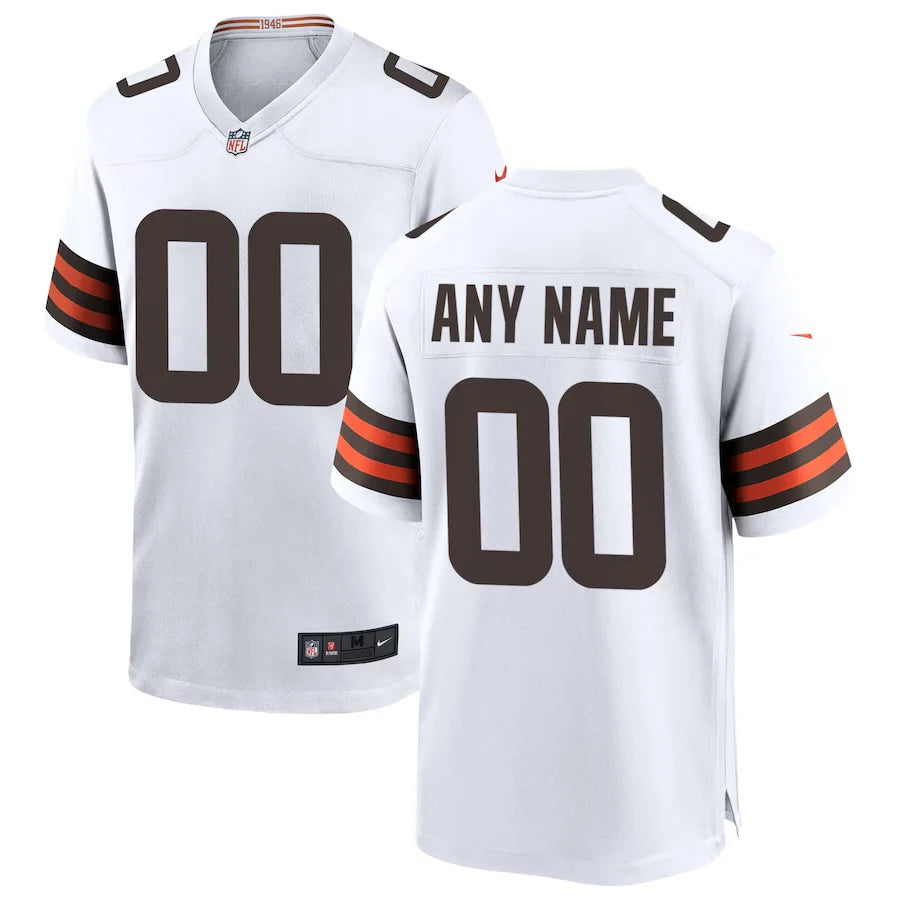 Any name & Number Cleveland Browns NFL Nike custom made jersey white
