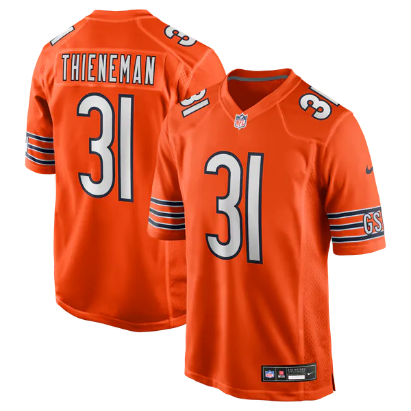 Dillon Thieneman Chicago Bears official NFL Nike Jersey Orange