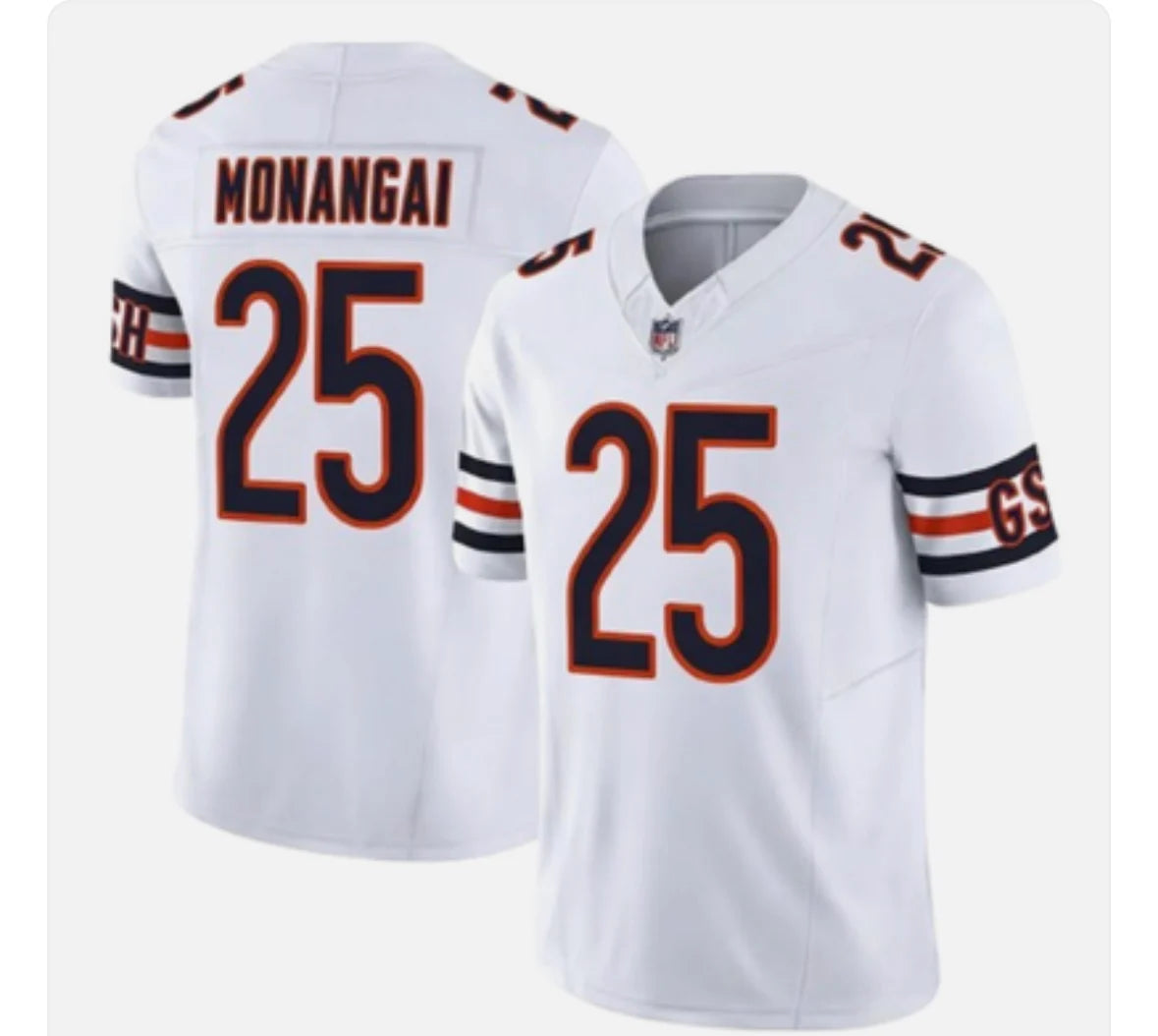 Kyle Monangai Chicago Bears official NFL Nike Jersey White