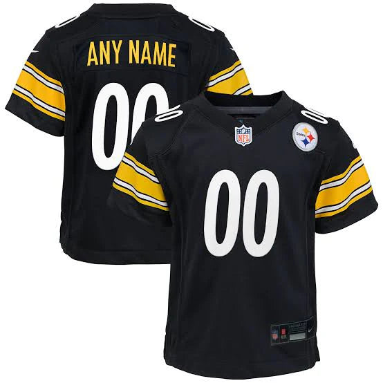 Pittsburgh Steelers Any Name & Number customized YOUTH KIDS Official NFL Jersey black