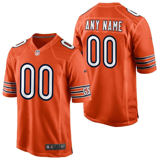 Any name & Number Chicago Bears Official NFL Nike Jersey Orange