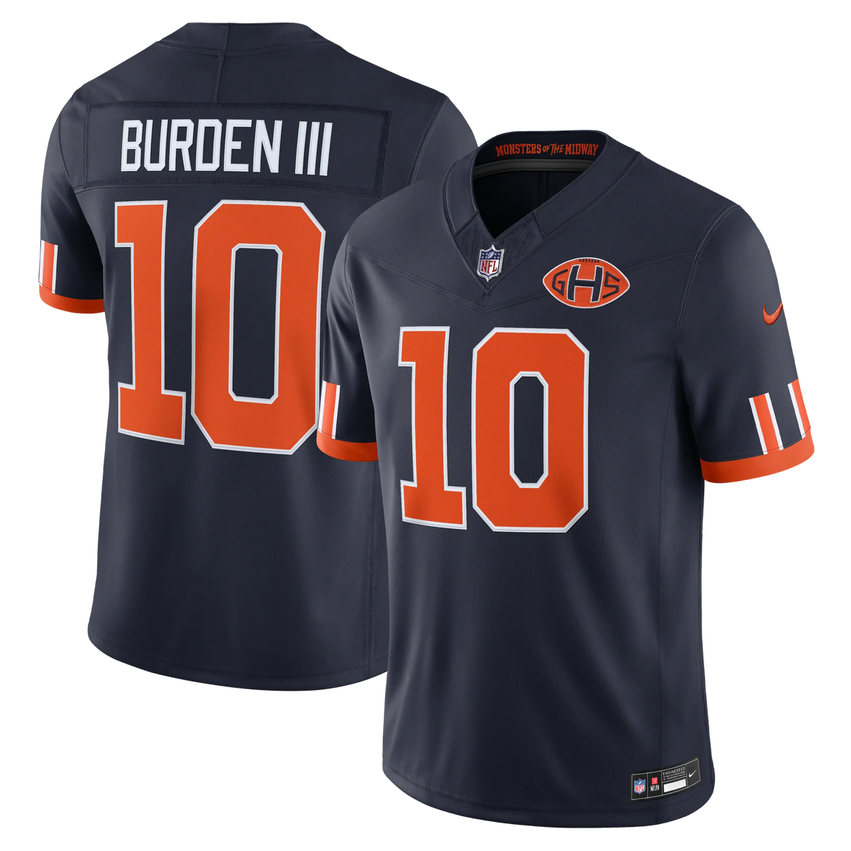 Luther Burden III Chicago Bears official NFL Nike Rivalries Collection Jersey