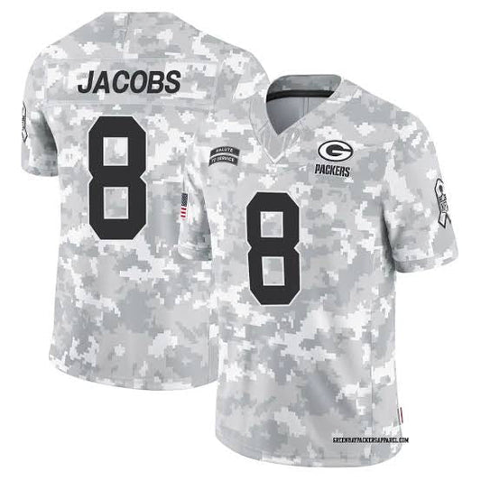 Josh Jacobs YOUTH KIDS Green Bay Packers Official NFL Salute to Service Jersey