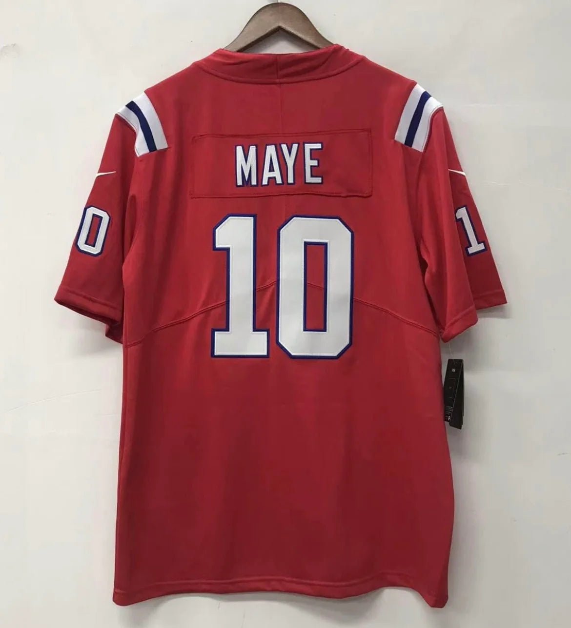 Drake Maye New England Patriots Official NFL Nike YOUTH KIDS Jersey red