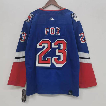 Adam Fox New York Rangers Jersey Statue of Liberty