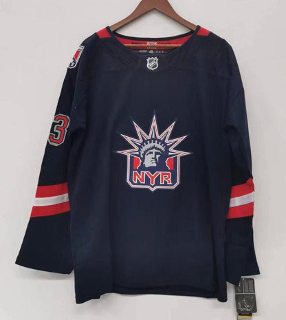 Alexis Lafrenière New York Rangers Official NHL Adidas Jersey Statue of Liberty