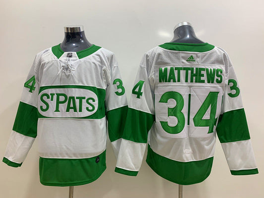 Auston Matthews Toronto Maple Leafs Jersey Saint Patrick’s Patty’s Day Adidas