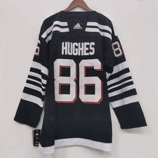 Jack Hughes New Jersey Devils Official NHL Adidas Jersey Black