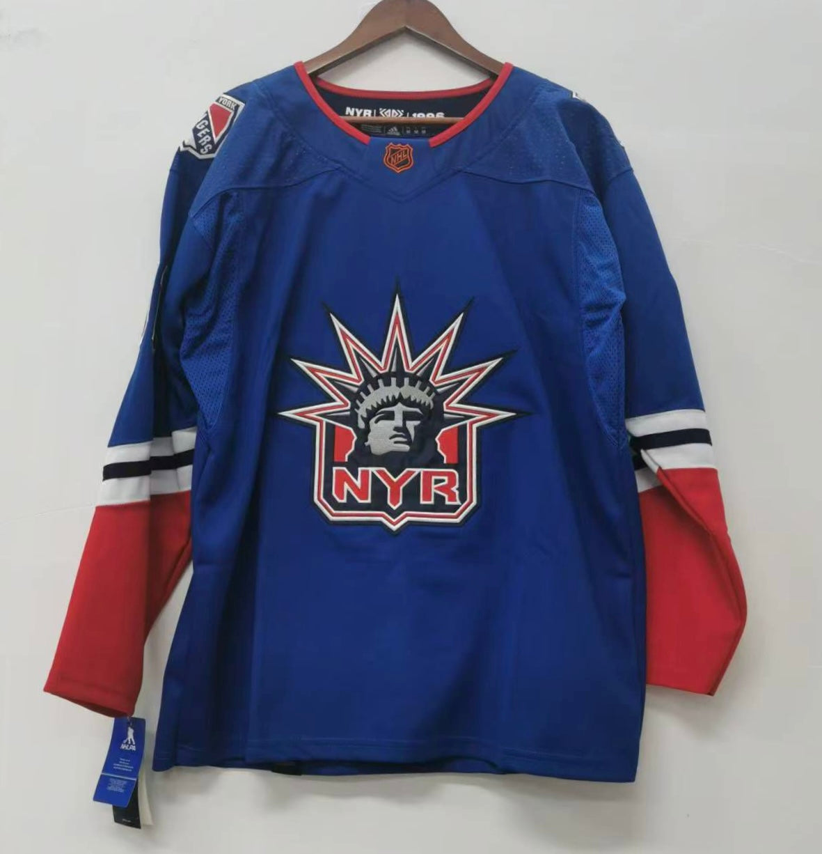Igor Shesterkin New York Rangers Official NHL Adidas Jersey Statue of Liberty logo