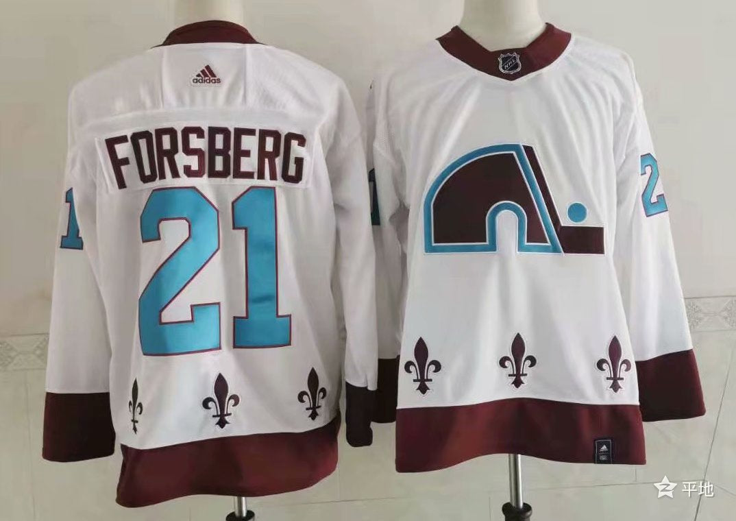 Peter Forsberg Quebec Nordiques Official NHL Adidas Jersey