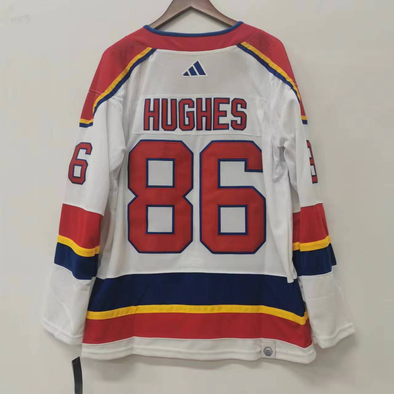 Jack Hughes New Jersey Devils Official NHL Adidas Jersey white
