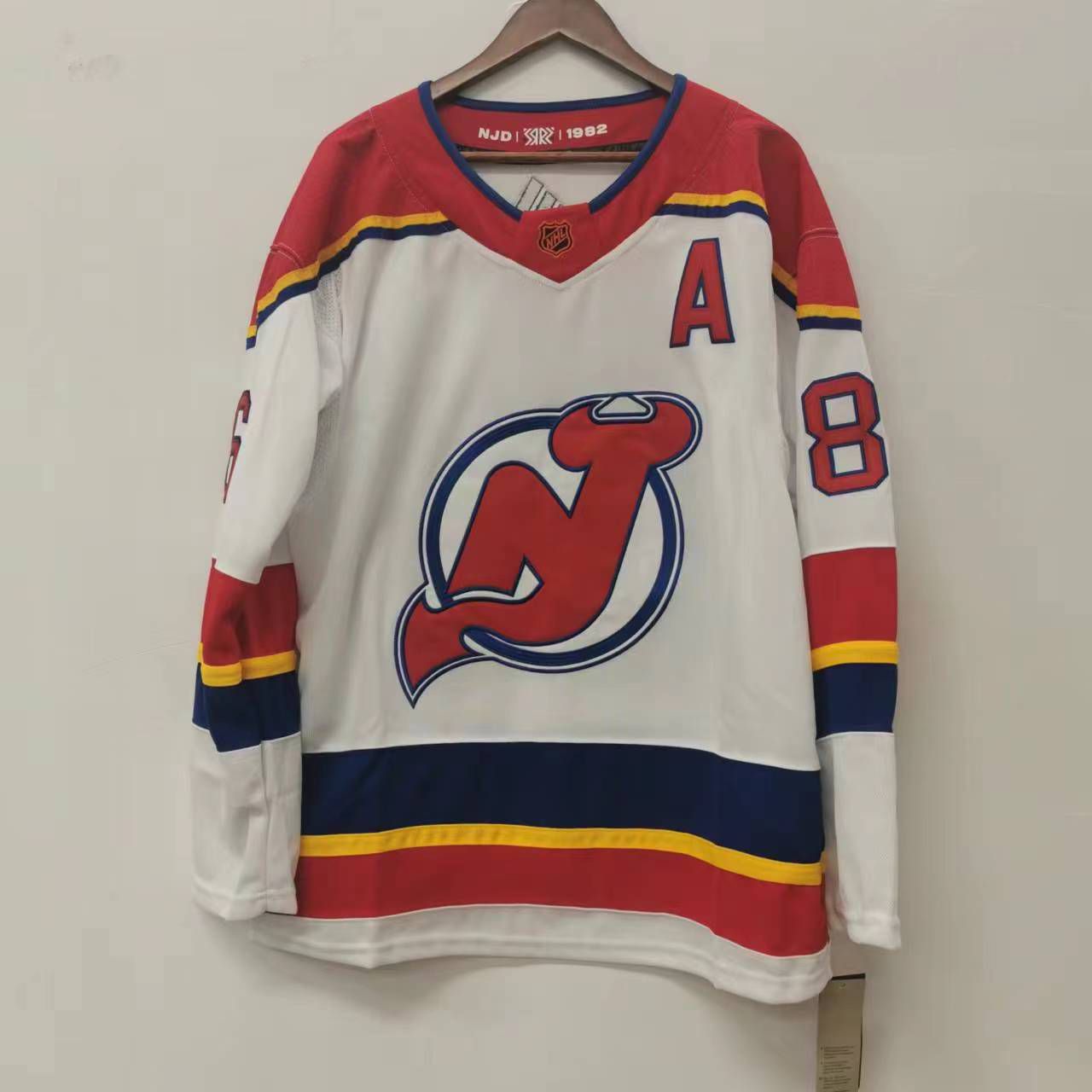 Jack Hughes New Jersey Devils Official NHL Adidas Jersey white