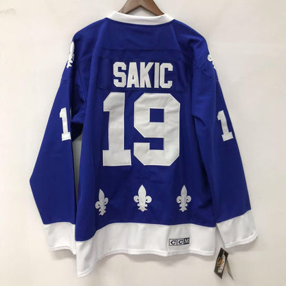 Joe Sakic Quebec Nordiques Official NHL Jersey CCM blue