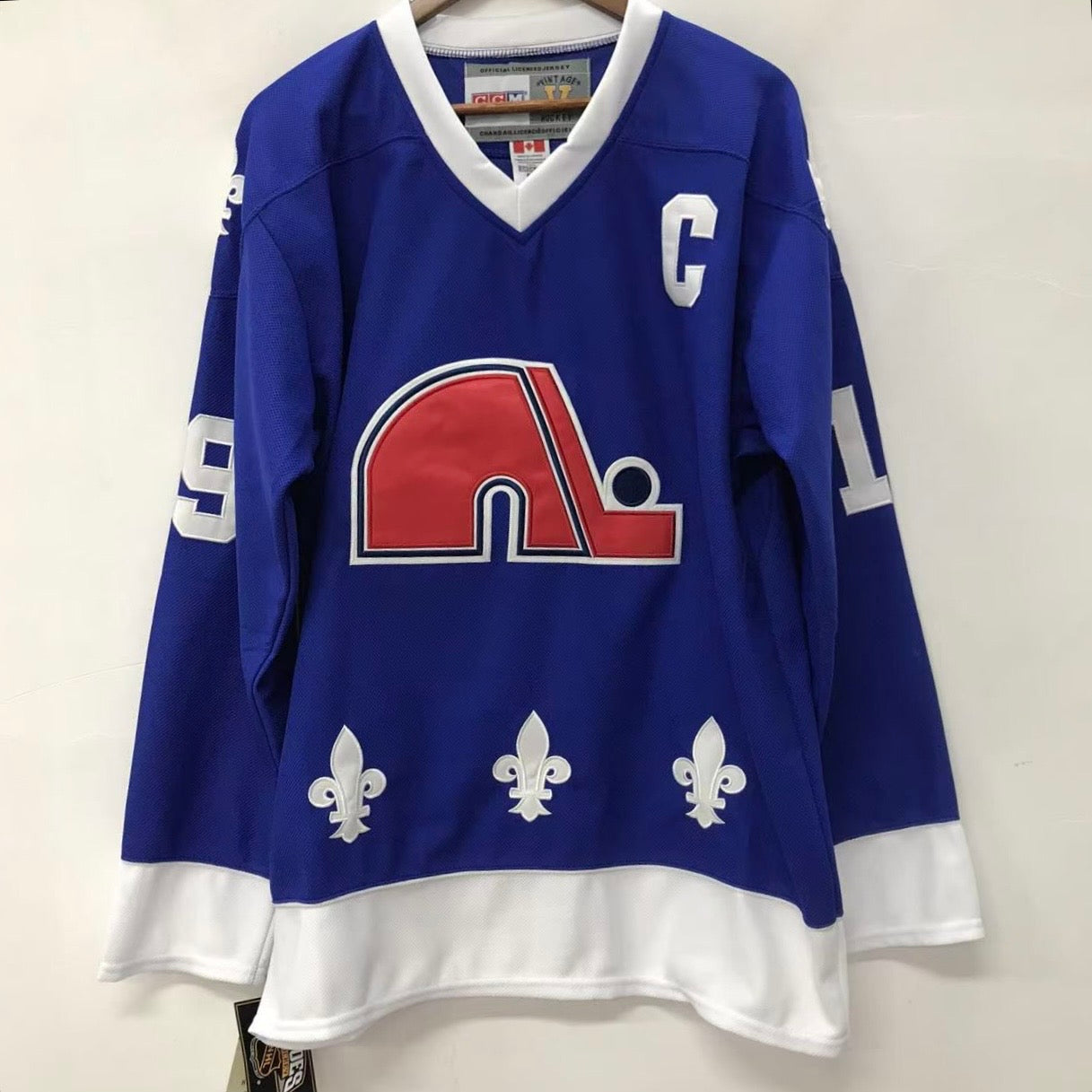 Joe Sakic Quebec Nordiques Official NHL Jersey CCM blue