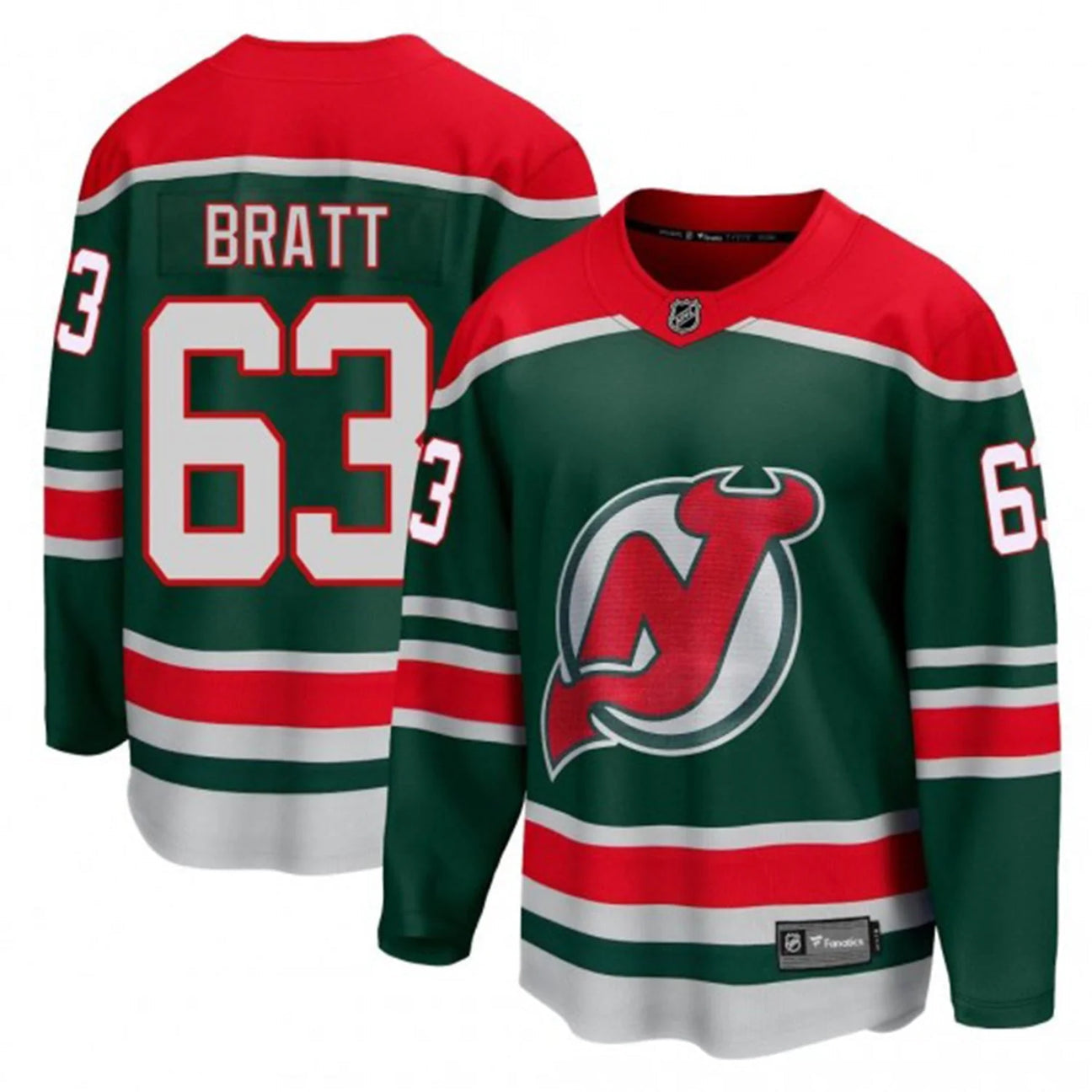 Jesper Bratt New Jersey Devils Official NHL Adidas Custom Jersey Retro