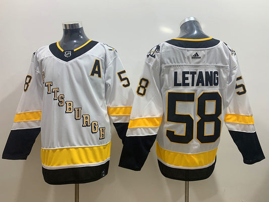 Kris Letang Pittsburgh Penguins Official NHL Adidas Jersey white