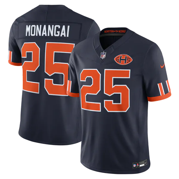 Kyle Monangai Chicago Bears official NFL Nike Rivalries Collection Jersey