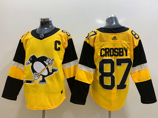 Sidney Crosby Pittsburgh Penguins Official NHL Adidas Jersey yellow