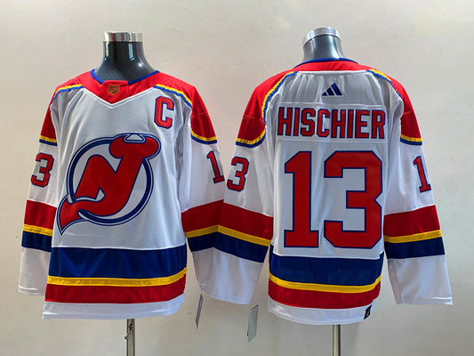 Nico Hischier New Jersey Devils Official NHL Adidas Jersey white