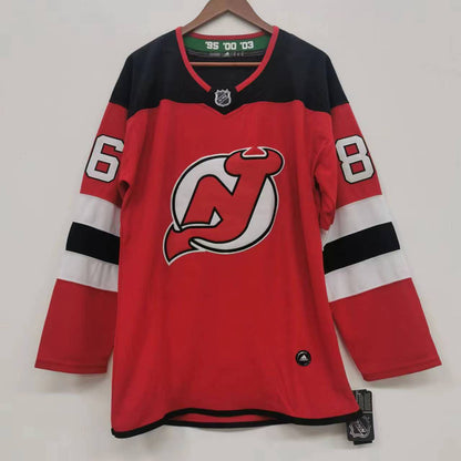 Jack Hughes New Jersey Devils Official NHL Adidas Jersey red
